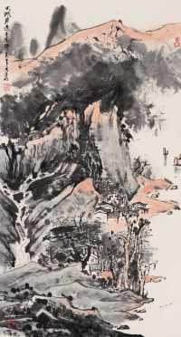 亚明 壬戌（1982）年作 太湖风貌 立轴